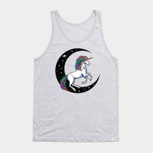 Unicorn With Moon Tank Top